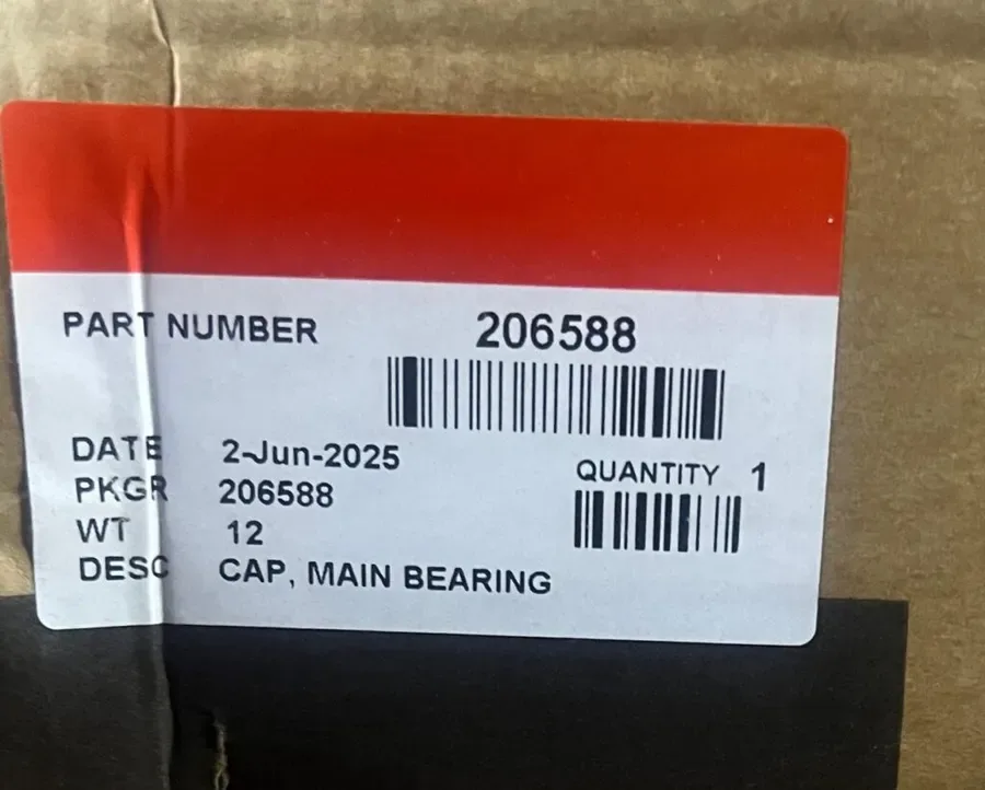 206588 CAP,MAIN BEARING-CUMMINS for Cummins
