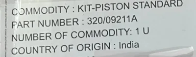 320/09211A PISTON KIT-JCB for JCB