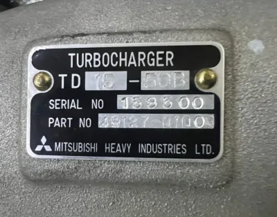 49127-01000, TURBOCHARGER, TD15-50B for Marine / Mitsubishi