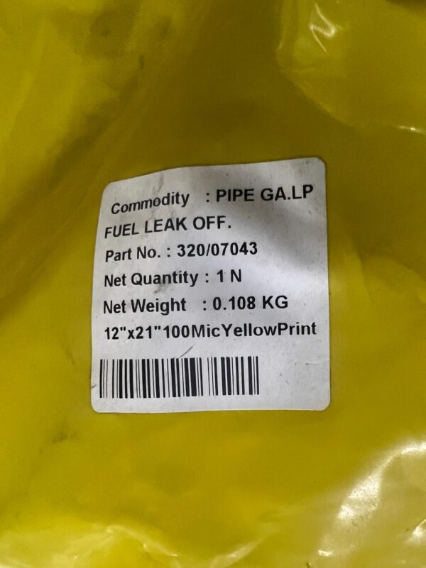 320/07043 PIPE GA LP FUEL LEAK OFF