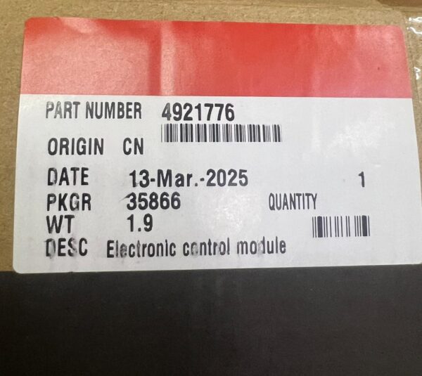 4921776 ELECTRONIC CONTROL MODULE