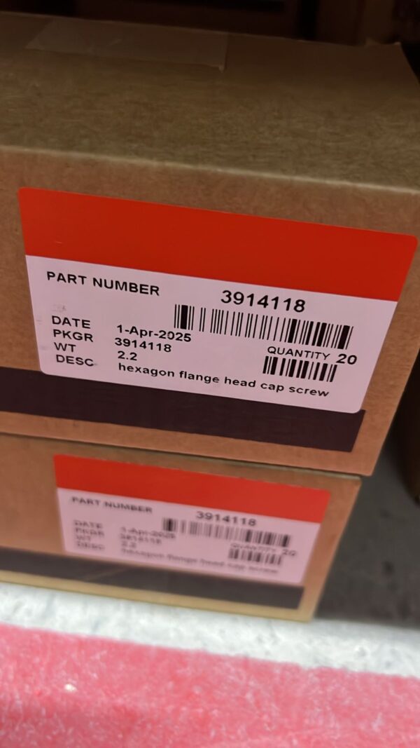 3914118, HEXAGON FLANGE HEAD CAP SCREW