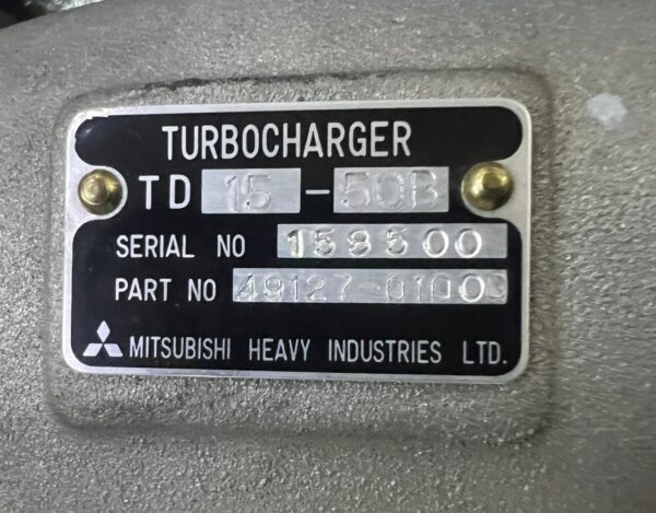 49127 01000, TURBOCHARGER, TD15 50B