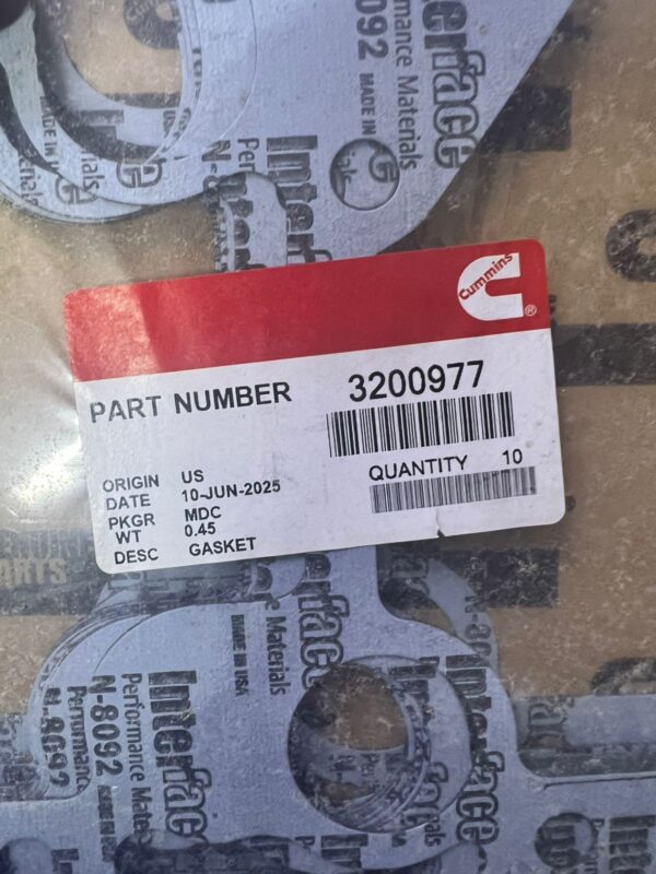 3200977, OIL FILL COVER GASKET