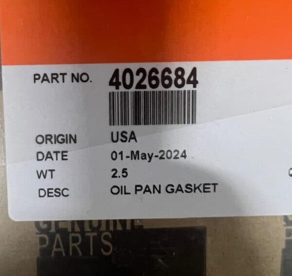 4026684, OIL PAN GASKET