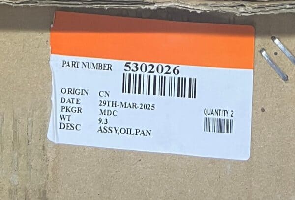 5302026, OIL PAN