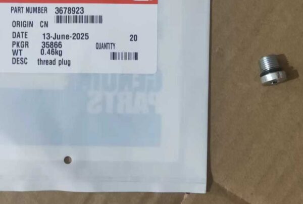 3678923 ,3678924 ,3943645,3944959 THREADED PLUG CUMMINS