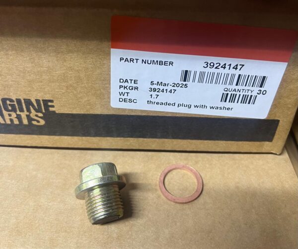 3924147 THREADED PLUG WITH WASHER   CUMMINS